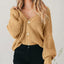 Cardigan | Oversized Fit, V-Neckline, Balloon Sleeves 0