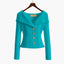 Cardigan | Ribbed Knit, Off-Shoulder Wide Collar 6