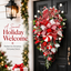 Peppermint Christmas Door Swag with Candy Cane Details