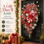 Peppermint Christmas Door Swag with Candy Cane Details