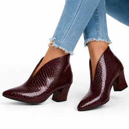 Women’s Pointed Toe Block Heel Ankle Boots