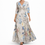Women’s Wrap V-Neck Floral Maxi Dress