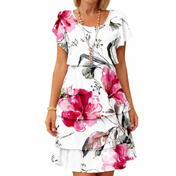 Women's Ruffled Floral Dress