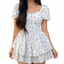 Women's Retro Floral Corset Mini Dress