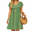 Women’s V-Neck Mini Dress with Elastic Waist
