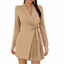 Women's Pleated Hem Blazer Dress
