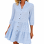 Women's Button Front Gingham Dress