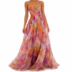 Women’s Floral Chiffon Maxi Dress