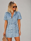 Women's  Flattering Fit  Denim Mini Dress