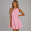 Women's  Scalloped Trim  Mini Dress