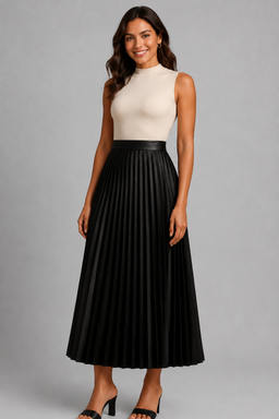 Women's Pleated Midi Skirt