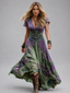 Women's  V-Neckline Maxi Dress