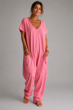 Women's Loose Fit with Pockets Jumpsuit