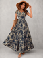 Women's Boho V-Neck Maxi Dress
