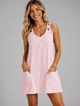 Women's Striped Sleeveless Dress