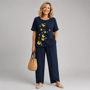 Women's Fitted Pants Loungewear Set
