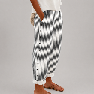 Women's Comfortable Striped Loose-Fit Pants