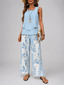 Women's Botanical Print Two-Piece Set