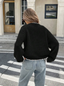 Cropped Cardigan | Bow Tie Closure, Scalloped Trim 3