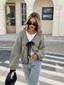 Cropped Cardigan | Bow Tie Closure, Scalloped Trim 8