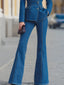 Denim Blazer & Flared Pants Set | Tailored Fit, Double-Breasted Design 2