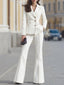 Denim Blazer & Flared Pants Set | Tailored Fit, Double-Breasted Design 4