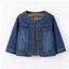 Denim Jacket | Cropped Silhouette, Collarless Neckline 1