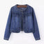 Denim Jacket | Cropped Silhouette, Collarless Neckline 5