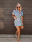 Denim Mini Dress | Flattering Fit, Short Sleeves 1