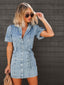 Denim Mini Dress | Flattering Fit, Short Sleeves 2