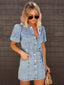 Denim Mini Dress | Flattering Fit, Short Sleeves 3