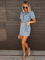 Denim Mini Dress | Flattering Fit, Short Sleeves 4