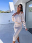 Dress Set | Form-Fitting Dress, Casual Sweatshirt 3