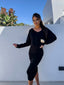 Dress Set | Form-Fitting Dress, Casual Sweatshirt 5
