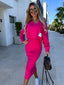 Dress Set | Form-Fitting Dress, Casual Sweatshirt 8
