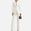 Dress Suit Set | Stand-Collar Blazer, Wide-Leg Trousers 0