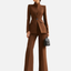 Dress Suit Set | Stand-Collar Blazer, Wide-Leg Trousers 2