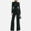Dress Suit Set | Stand-Collar Blazer, Wide-Leg Trousers 3
