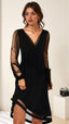 Evening Dress | Sequined Detail, Flowing Silhouette 0