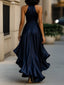 Gown | Plunging Halter Neckline, High-Low Hemline 1