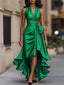 Gown | Plunging Halter Neckline, High-Low Hemline 12