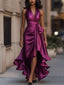 Gown | Plunging Halter Neckline, High-Low Hemline 14