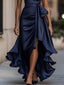 Gown | Plunging Halter Neckline, High-Low Hemline 3