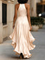 Gown | Plunging Halter Neckline, High-Low Hemline 5