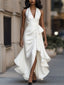Gown | Plunging Halter Neckline, High-Low Hemline 8