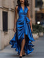 Gown | Plunging Halter Neckline, High-Low Hemline 9