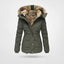Women’s Mid-Length Quilted Parka with Faux Fur Trim