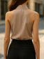 Halter Blouse | Neck Tie Detail, Structured Collar, Plus Size Tops Available 7