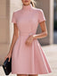 High-Neck Dress | Belted Waist, Elegant Design for Women 1