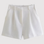 High-Waist Shorts | Front Pleats, Structured Silhouette 3
